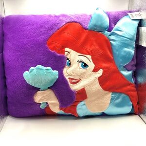 NWT Vintage Disney Store Little Mermaid Pillow with Mirror